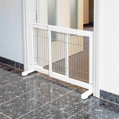 Trixie Hondenhek Afsluithek Uitschuifbaar Wit - 65-108 x 61 cm