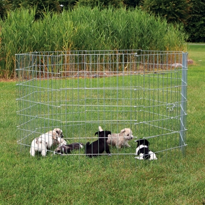 Trixie Natura Puppyren Gegalvaniseerd Metaal 8 Panelen - Dia 154 cm 61 x 91 cm