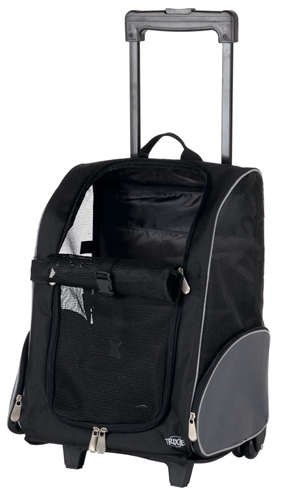 Trixie Reismand Trolley Zwart / Grijs - 32 x 25 x 45 cm