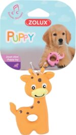 Zolux Puppyspeelgoed Latex Giraffe Oranje - 7,5 x 3,5 x 10 cm