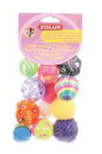 Zolux Kattenspeelgoed Fancy Gekleurde Ballen Assorti - 12 stuks