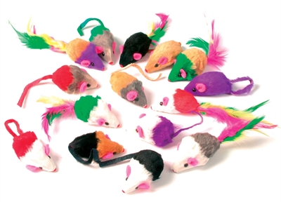 Zolux Kattenspeelgoed Bontmuisjes Assorti - 24 stuks