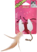 Zolux Canvas Muis Wit - 5 cm 2 stuks