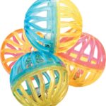 Zolux Kattenspeelgoed Bal Twist Met Bel Assorti - 4 cm 4 stuks