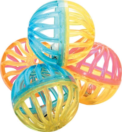 Zolux Kattenspeelgoed Bal Twist Met Bel Assorti - 4 cm 4 stuks