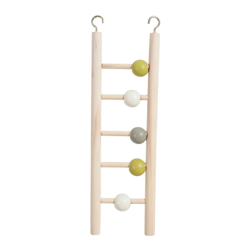 HuisdierXL VDM 383821 image derivative v1 Zolux Ladder Hout 5 Treden Met Kralen - 1 x 7 x 23,5 cm