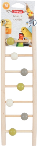 Zolux Ladder Hout 7 Treden Met Kralen - 1 x 8,5 x 35 cm