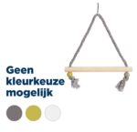 Zolux Schommel Hout Met Touw Assorti - 22 x 1,5 x 27 cm