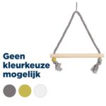 Zolux Schommel Hout Met Touw Assorti - 22 x 1,5 x 27 cm
