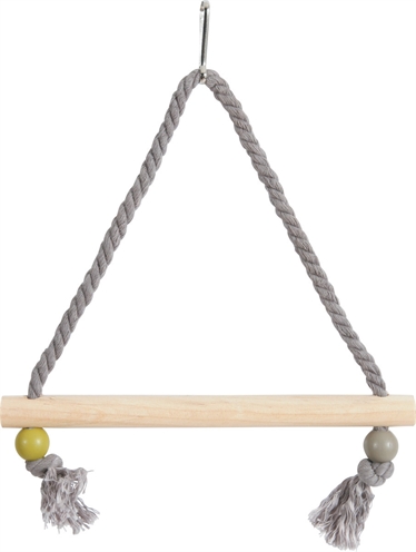 Zolux Schommel Hout Met Touw Assorti - 22 x 1,5 x 27 cm