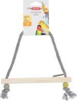 Zolux Schommel Hout Met Touw Assorti - 22 x 1,5 x 27 cm