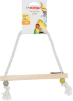 Zolux Schommel Hout Met Touw Assorti - 22 x 1,5 x 27 cm