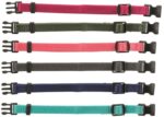 Trixie Puppy Halsband Set Fuchsia/Grafiet/Indigo/Bosgroen/Koraal - 17-25 cm 6 stuks