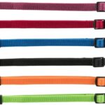 Trixie Puppy Halsband Set Zwart/Rood/Blauw/Appel/Papaya/Orchidee - 22-35 cm 6 stuks