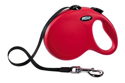 Flexi Rollijn Classic Tape Rood - L 5 Mtr