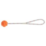 Trixie Bal Aan Touw Natuurrubber Drijvend Oranje - 4,5 cm / 35 cm