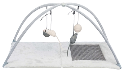 386415.jpg Trixie Krabmat Met Speeltjes Aan Koord Grijs - 60 x 33 x 42 cm