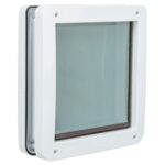 Trixie 2-Weg Hondenluik Wit - S-M 30 x 36 cm