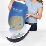 Trixie Berto Kattenbak Open Met Scheidingssyteem Grijs/Pastelblauw/Graniet - 59 x 39 x 22 cm