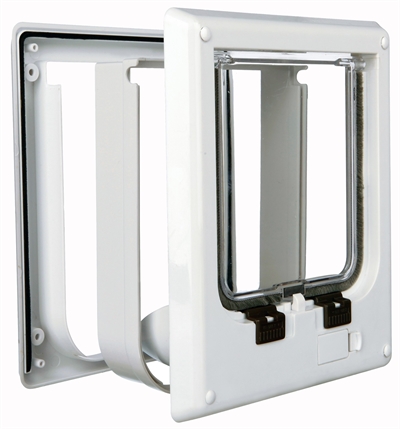 Trixie 4-Weg Kattenluik Elektromagnetisch Wit - 21 x 24 cm