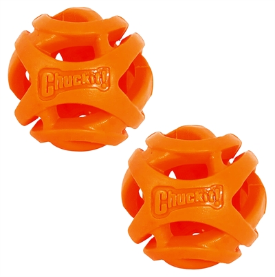 388205.jpg Chuckit Breathe Right Fetch Bal Small Oranje - 5 cm 2 stuks