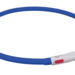 Trixie Lichtgevende Halsband Hond Usb Siliconen Oplaadbaar Royal Blauw - 70 x 1 cm