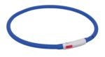 Trixie Lichtgevende Halsband Hond Usb Siliconen Oplaadbaar Royal Blauw - 70 x 1 cm