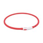 Trixie Lichtgevende Halsband Hond Usb Siliconen Oplaadbaar Rood - 70 x 1 cm