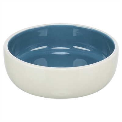 Trixie Voerbak Kat Keramiek Creme / Blauw - 13 cm 300 ml