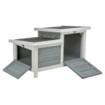 Trixie Knaagdierhuis Met 2 Ingangen Grijs / Wit - 70 x 45 x 43 cm