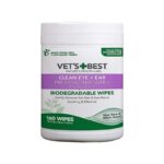 Vets Best Clean Ear / Eye Wipes Hond - 160 stuks