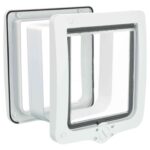 Trixie 4-Weg Kattenluik Xl Inclusief Tunnelstuk Wit - 24 x 28 cm