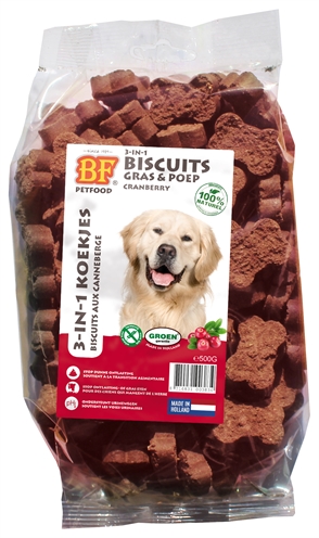 392860.jpg Bf Petfood 3 In 1 Hondenkoekjes Met Cranberry - 500 g