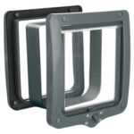 Trixie 4-Weg Kattenluik Xl Met Tunnel Grijs - 24 x 28 cm