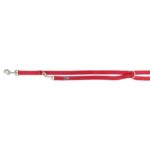 Trixie Hondenriem Premium Dubbelgestikt Verstelbaar Rood - 200 x 2 cm