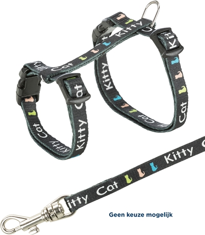 398199.jpg Trixie Kittentuig Junior Met Riem Kitty Cat Assorti - 21-33 x 0,8 cm / 120 cm