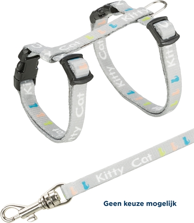 Trixie Kittentuig Junior Met Riem Kitty Cat Assorti - 21-33 x 0,8 cm / 120 cm