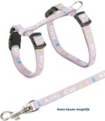 Trixie Kittentuig Junior Met Riem Kitty Cat Assorti - 21-33 x 0,8 cm / 120 cm
