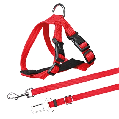 Trixie Kattentuig Voor In De Auto Rood - 20-50 x 1,5 cm