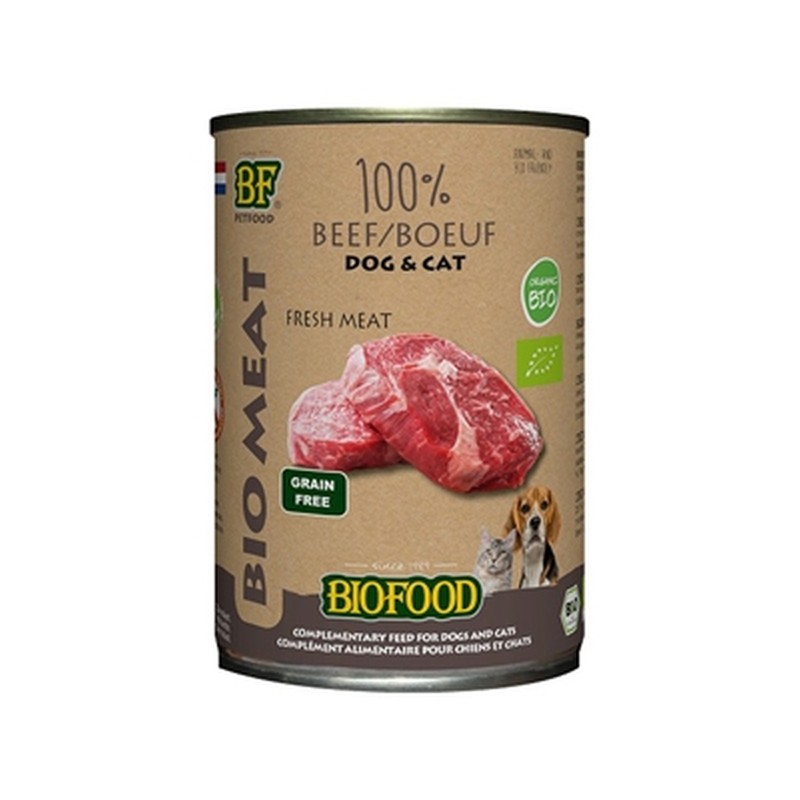 HuisdierXL VDM 398358 image derivative v1 Bf Petfood Organic Hond Rund Menu Blik - 12 x 400 g