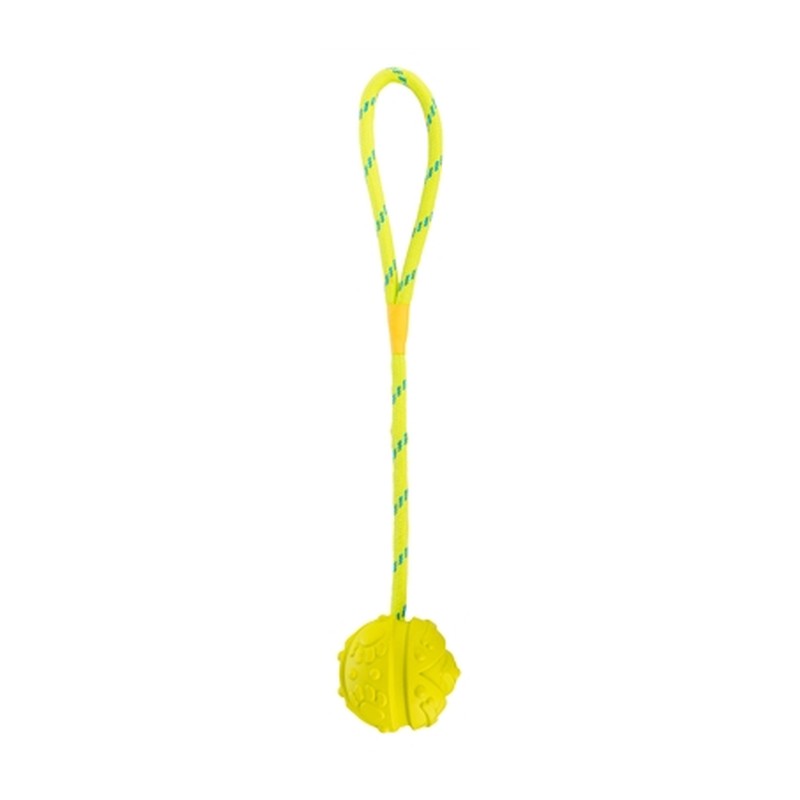 HuisdierXL VDM 398441 image derivative v1 Trixie Bal Aan Touw Natuurrubber Drijvend Limegroen - 7 cm / 35 cm