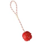 Trixie Bal Aan Touw Natuurrubber Drijvend Limegroen - 7 cm / 35 cm