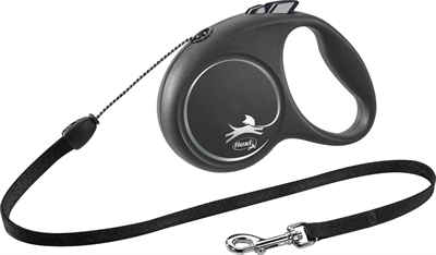 Flexi Rollijn Black Design Cord Zwart - S 5 Mtr Tot 12 kg