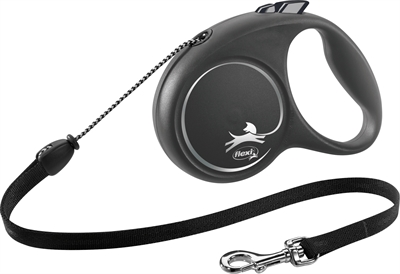 Flexi Rollijn Black Design Cord Zwart - M 5 Mtr Tot 20 kg
