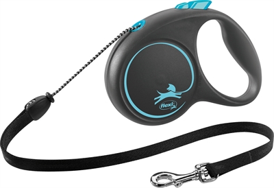Flexi Rollijn Black Design Cord Blauw - M 5 Mtr Tot 20 kg