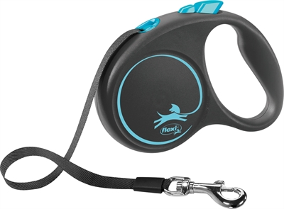 Flexi Rollijn Black Design Tape Blauw - S 5 Mtr Tot 15 kg
