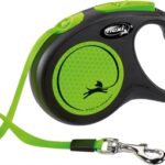 Flexi Rollijn New Classic Neon Tape Zwart / Groen - S 5 Mtr Tot 15 kg