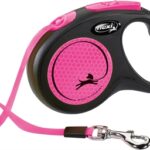 Flexi Rollijn New Classic Neon Tape Zwart / Roze - S 5 Mtr Tot 15 kg