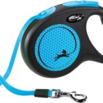 Flexi Rollijn New Classic Neon Tape Zwart / Blauw - M 5 Mtr Tot 25 kg