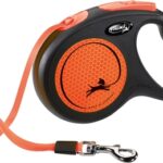 Flexi Rollijn New Classic Neon Tape Zwart / Oranje - M 5 Mtr Tot 25 kg